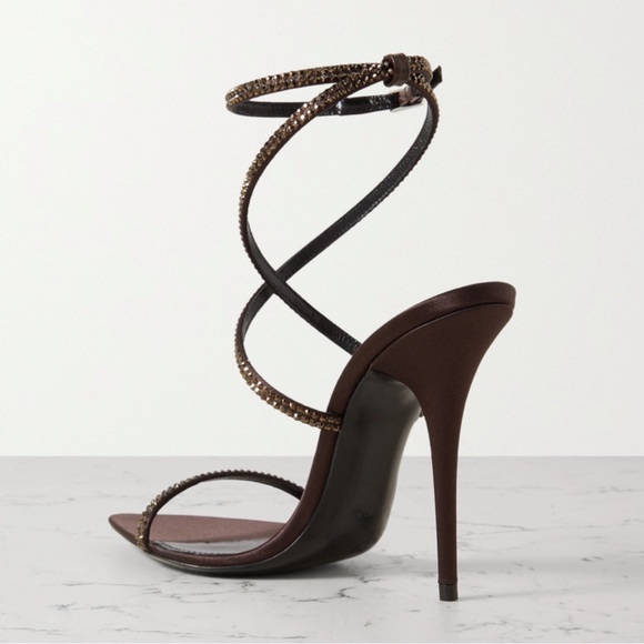 Saint Laurent Ava Sandals with rhinestones - Picture 2 of 11